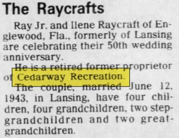 Cedarway Recreation - June 1993 Ray Raycraft Anniversary (newer photo)